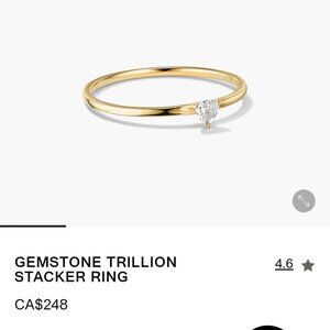 Mejuri Gemstone Trillion Stacker Ring